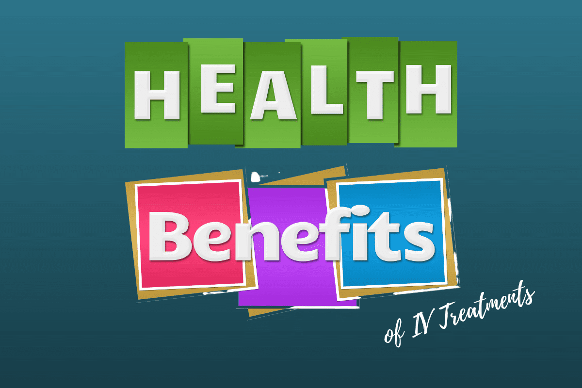 A picture of the words health benefits on top of three squares.